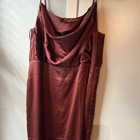 Baltic Born Sydney Satin Dress Cinnamon - Picture 1 of 5